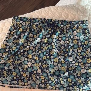 St. John's Bay Blue Floral Mini Skirt Resort Wear